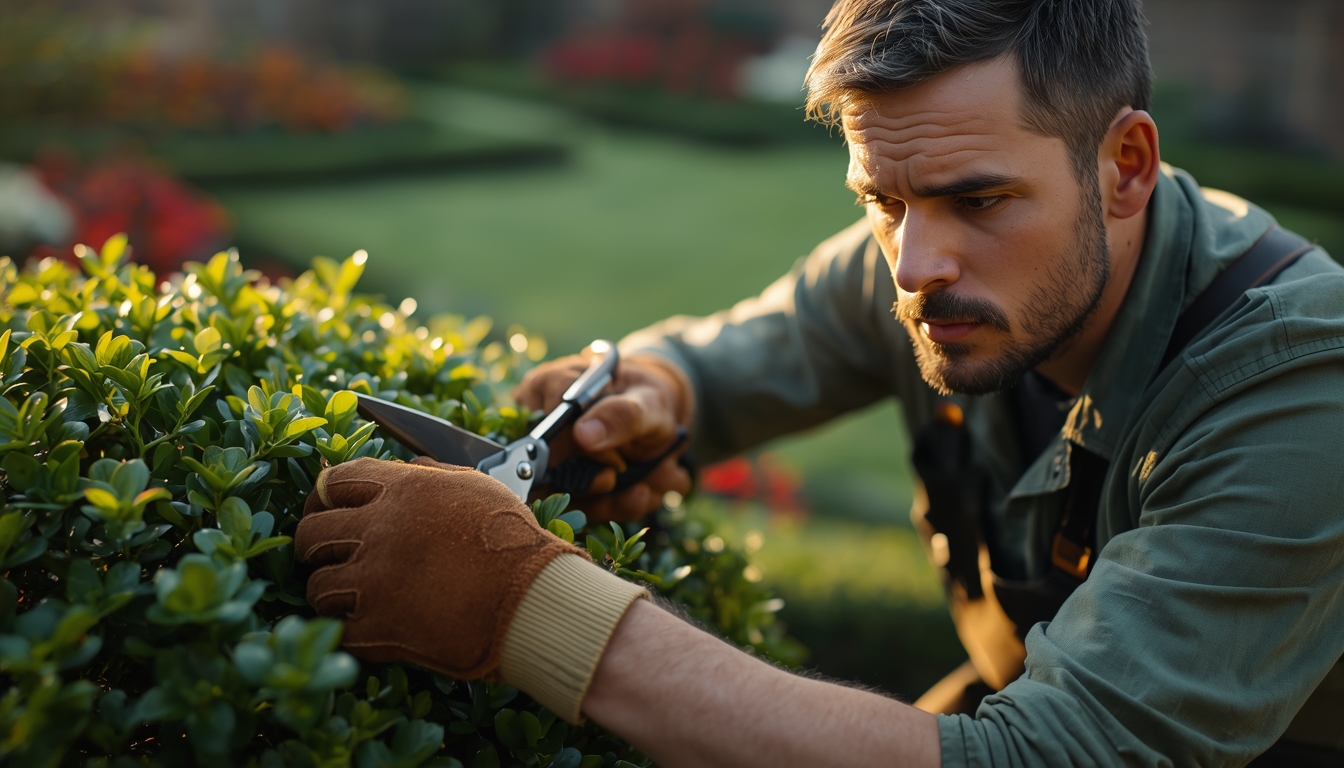 Shrub trimming by Strengthoiboosti